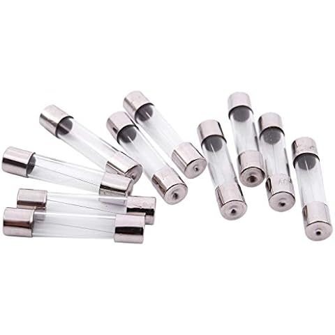10 Pcs Fast Blow Type Glass Tube Fuses 6x30mm 250V 3Amp Cover