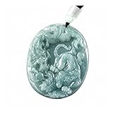 [CADEAU AUTHENTIQUE] : Pesant environ 28,5 g, ce pendentif en pierre constitue un cadeau impressionnant et significatif for les hommes, apportant des vœux de réussite et d'autorité dans la carrière et la vie.