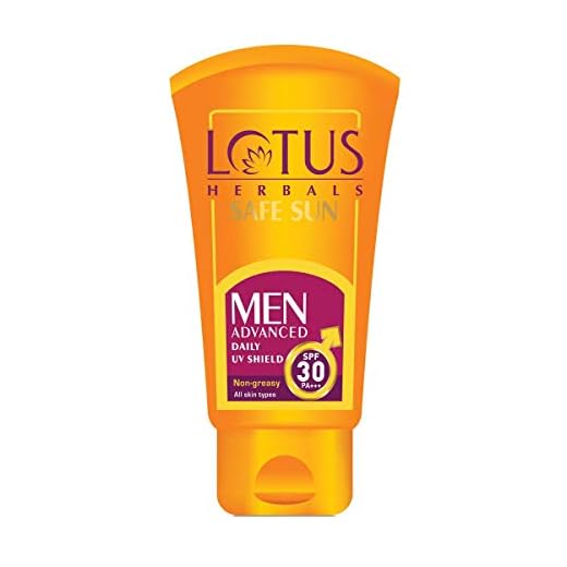 Lotus Herbals Safe Sun Men Advanced Daily UV Shield SPF 30 PA+++ Non-Greasy All Skin Types (100g)