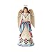 Enesco Jim Shore Heartwood Creek Patriotic Angel with Folded Flag Figurine, 7.01 Inch, Multicolor