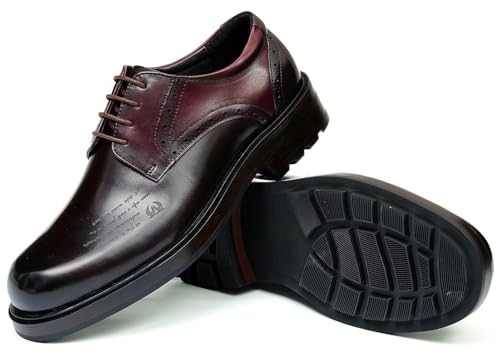 Mens Oxfords Formal Dress Derby Genunie Leather Two Tone Shoes Plain Toe Modern Suit Shoes Fashion Prom Wedding Tuxedo Business Casual Lightweight Comfortable Shoes for Men4