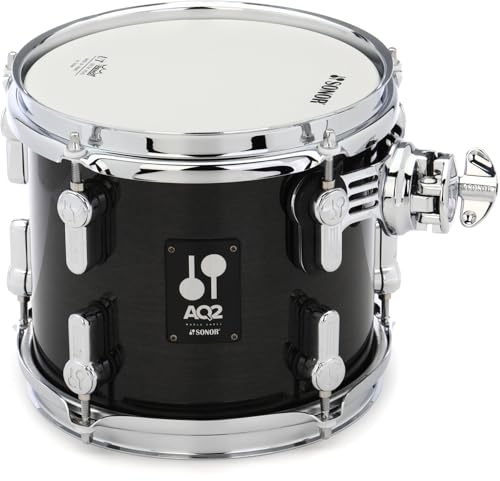 Sonor AQ2 Mounted Tom - 7 inches x 8 inches, Transparent Stain Black Lacquer