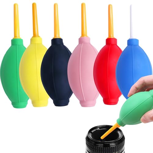HNOYGNU 6Pieces Ink Air Blower for Alcohol Silicone Blowing Pump Cleaning Tool Large Size Air Puffer for Removes Dust from Cameras,Watch,Dispersing Inks, Cell Phone, Lense