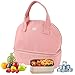Bolsa Térmica Porta Alimentos, 2 Capas Bolsa Isotermica de Almuerzo Nevera Portátil Bolsa De Enfriamiento Impermeable Bolsa Térmica Comida para Mujeres Hombres niños trabajo escuela picnic (Rosa)