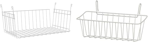 ClosetMaid Cesta colgante de alambre para almacenamiento, organización en armario o despensa, sin montaje ni instalación, duradera, 10.68 pulgadas