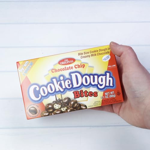 Chocolate Lovers Cookie Dough Bites, Original, Fudge Brownie, and Peanut Butter Flavors, Movie Night Candy Assortment, 3.1 Ounces (Set of 3)