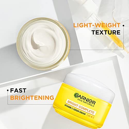 Image of Garnier Bright Complete Vitamin C Serum Cream UV, 45g & Garnier Skin Naturals Sun Control SPF 15 Daily Moisturiser, 50ml