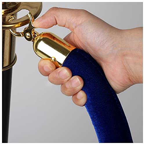 Corde de velours haut de gamme bleue 200cm - Lot de 4 cordons de prestige avec mousquetons