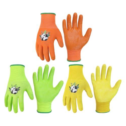 HANDLANDY Kids Gardening Gloves, 3 Pairs