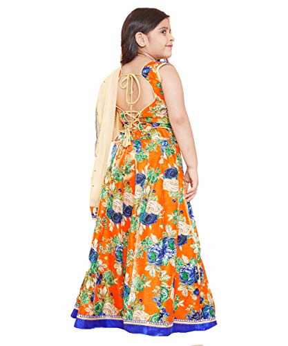 Image of TINY TOON Light Green Color Lehenga, Choli and Dupatta Set For Girl