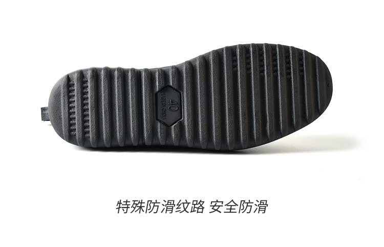 jessie Men Rain Boots Outdoor Slip On Waterproof Non-Slip Rubber Ankle Boots Rain Booties 5