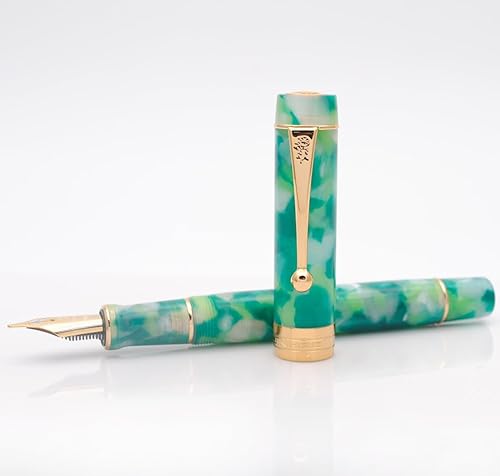 Miniatura 3 de JINHAO 100 - Pluma estilográfica con convertidor de tinta (punta media de 0.028 in, verde fantástico)