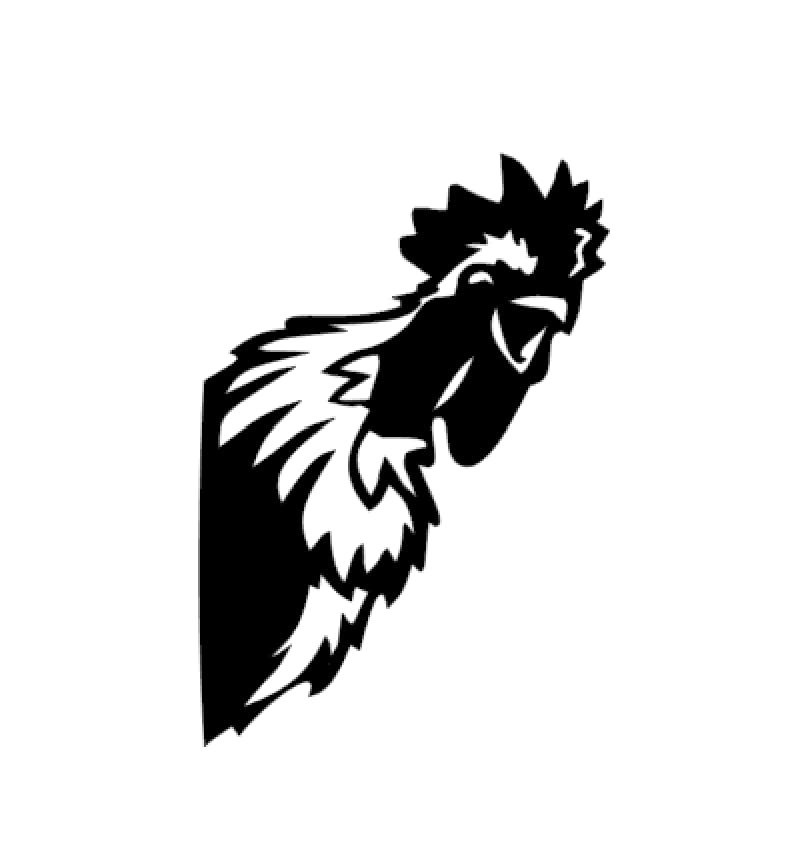 Peeking Rooster Decal for phone mirror ect