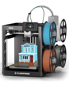 FLASHFORGE AD5X Multi-Color 3D Printer 4 Colors with IFS, Fully Auto Leveling FDM 3D Printer with Max 600mm/s High Speed Printing and Max 300°C Nozzle, Large Printing Size 220 * 220 * 220mm