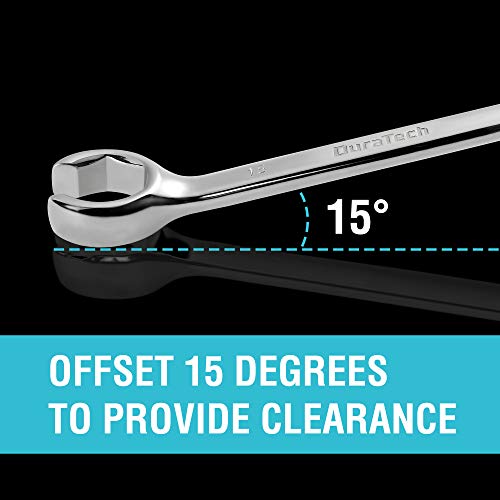 Duratech Flare Nut Wrench Set, Metric, 3-Piece, 10, 12, 13, 14, 15, 17Mm, Cr-V Steel, Organizer Pouch Included #TOP2