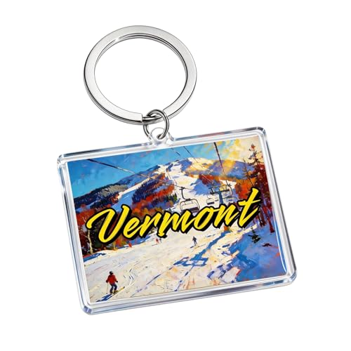 Spot M Vermont Ski Resort Acrylic Keychain