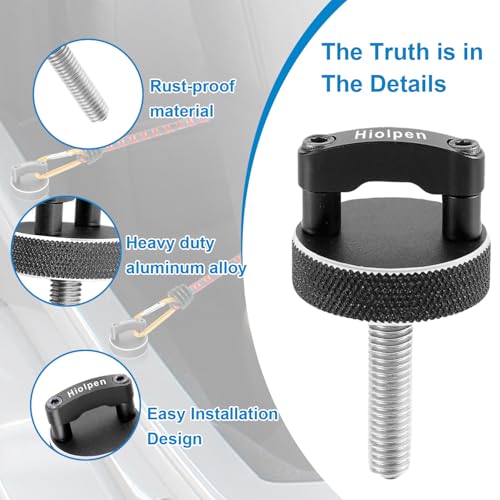 Hiolpen Hard Top Fasteners Mounting Screw Kit for Ford Bronco 2021-2024 - 8Pcs Aluminum Hardtop Quick Removal Fastener with Thumb Screw - Easy Installation for Secure Hard Top Screws Hardtop Bolts - Thumbnail 4