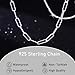 Yalice 925 Sterling Silver Layered Necklace for Women Waterproof Cross Pendant Necklace Chain Dainty Silver Sparkle Crystal Fashion Choker Neck Jewelry Gifts (2 Layered-Paperclip Chain)