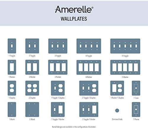 Amerelle 140RRBG Siena Wallplate, 2 Rocker, Steel, Brushed Gold, 1-Pack image 4