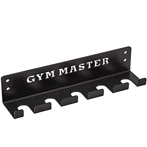 GYM MASTER Vertical Wall Mounted Olympic 2" Barbell Storage Hanging Rack - 5 Bar Storage Rack
