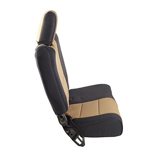 Smittybilt Neoprene Front And Rear Seat Cover Kit (Black/Tan) - 471225 #TOP4