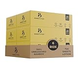 Bamboo Lotion Facial Tissue, Unbleached, PFAs Free, 6 Box 3PLY & 720 Sheets, FSC Certified, Eco Friendly, Biodegradable, Chemical Free, Plastic Free, BPA Free, Facial Tissue (6)