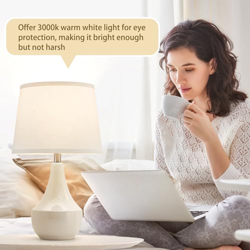 Gyrovu Table Lamp Set Of 2, 18.63 Inch Ceramic Table Lamp Classic Beside Lamps Nightstand Lamp Modern Table Lamp For Living Room thumb #2