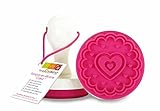 ScrapCooking Heart Silicone Stamp with Handle for Cookies and Fondant