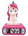 Lexibook-RL800UNI Veilleuse Enfant, Lumineuse, Effets sonores Licorne, Horloge, réveil pour Fille, Snooze, Couleur Rose, RL800UNI