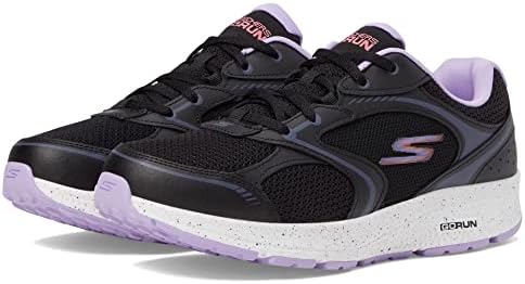 Skechers Women's GO Run CONSISTENT-Vivid Horizon Sneaker, Black/Lavender, 9 | Image 3
