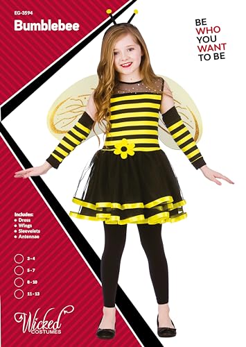 Wicked Costumes Girls Kids Bumblebee Fancy Dress Costume