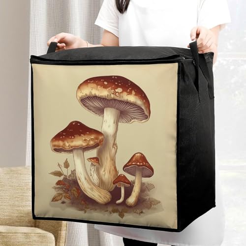Sac de rangement champignons durable en tissu renforcé avec poignées