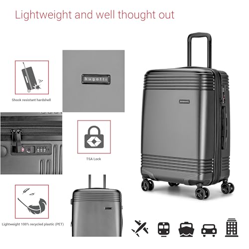 Bugatti Nashville Collection 3 Piece Hard Shell Luggage