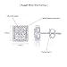 Affy Round Natural White Diamond, Accents Square Shape Nugget Men's Studs Earring's in 10k Solid White Gold (0.05 cttw) Screw Back Earring's gift for men's
