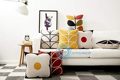 STITCHNEST Ethnic Flowers Tree Printed Poly Cotton Cushion Covers, Set of 7 (16X16 inches) (B0861DXFTV) Amazon Price History, Amazon Price Tracker