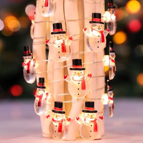 2 m 20 Christmas Decoration Light Curtain, Outdoor Lighting, Fairy Lights, Indoor LED Lights for Parties Bedroom, Balcony (Snowman) - Image 4