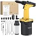 AMTOVL Pneumatic Riveter - 1400KGF/3086LBF Pulling Pneumatic Rivet Gun, Heavy-Duty Air Pop Riveter 3/32