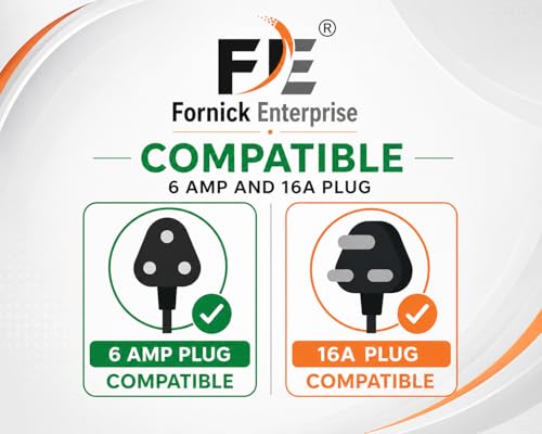 Image of FORNICK Electric Two-Wheeler Charger Box with Lock - Durable Metal Body, Weatherproof, Inbuilt 15 AMP Plug & MCB for Safety - Wall Mountable, Compatible with Ola, Ather, Bajaj, TVS, and More