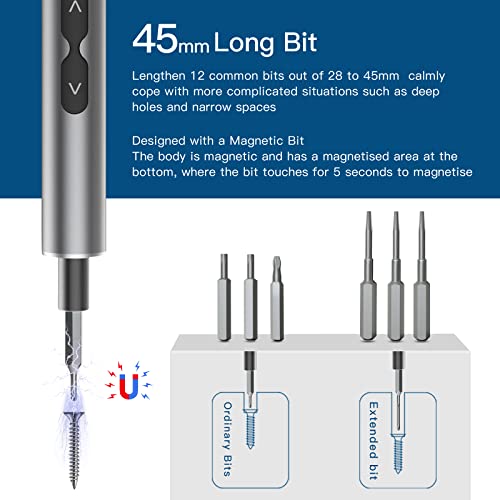 62 in 1 Precision Screwdriver Sets, Electrical Screwdriver Sets, Led Dual Mode Mini Electric Screwdriver Repair Tool Kit for iPhone, iPad, Computer, Laptop, Camera, Watch - Image 4