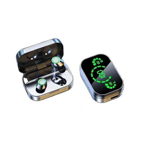 Wireless Earbuds with LED Display charging case Smart Touch Controls, HiFi Sound, 5.3 Chip, Black
