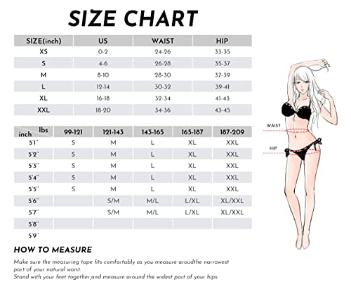 Shekini Women's Bikini Bottoms Ruched Black Swimsuit Tummy Control Swim Bottoms (Medium, Venice White) #TOP5