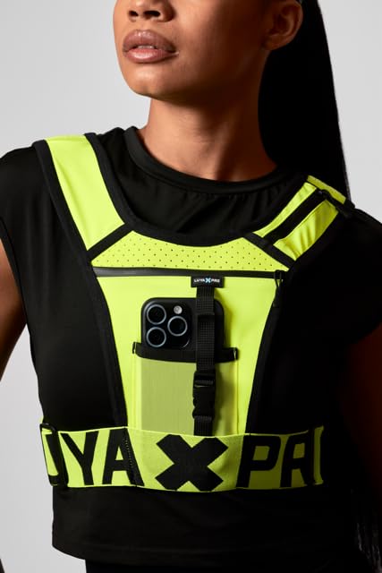 Pechera para grabar senderismo y ciclismo con smartphone amarillo POV
