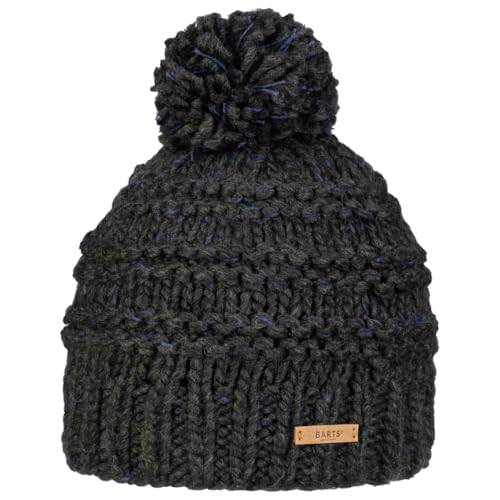 Barts Jasmin Beaniemütze Damen - Pudelmütze Skimützen Bommelmütze mit Futter, Futter Herbst-Winter Winter - One Size anthrazit