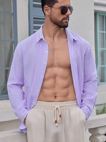 Image of Lymio Men Shirt || Striped Shirt for Man || Full Sleeve || Casual Style (Packs Also Available) (Crush-Lining-New)