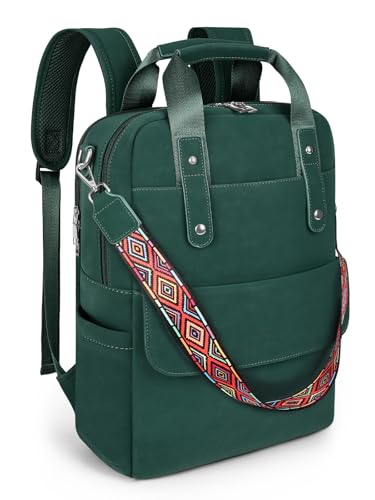 Mochila de cuero para laptop 15.6 pulgadas mujer SYTRAH