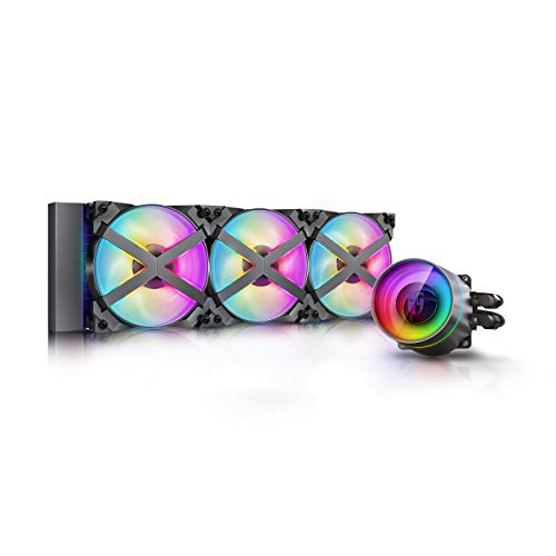 DEEP COOL Castle 360EX RGB,Refrigeración Líquida RGB Direccionable para CPU,Tecnología Anti-Fugas, 3*MF120GT A-RGB Ventiladorers,Garantía de 3 años