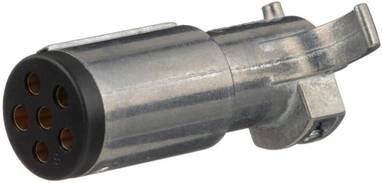 Pollak 6P-100V 6-Pole Round Metal Trailer End Plug