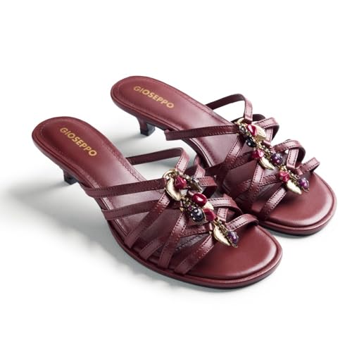 GIOSEPPO Poultney talon ouvert sandales en cuir premium pour femme