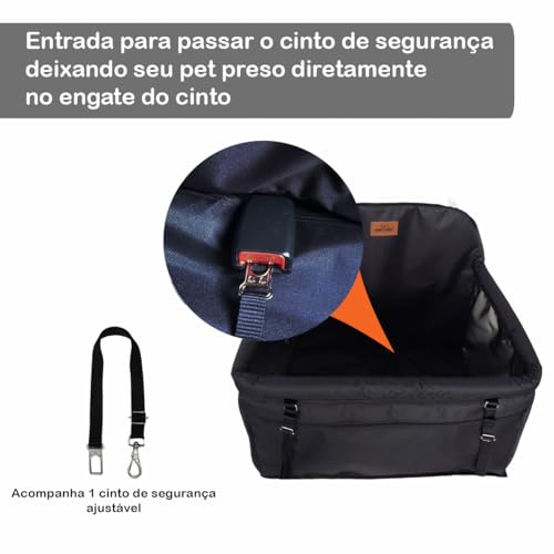 Cadeira Assento Elevado Transporte Pet Cachorro Gato até 30kg Carro Viagem Segura