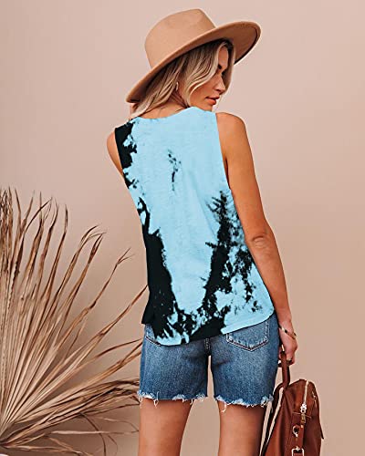 ETCYY NEW Womens Summer Tops V Neck Tank Tops Tie Dye Sleeveless Basic T Shirt Cute Printed Loose Fit2